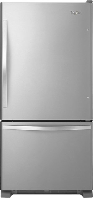 Whirlpool - 21.9 Cu. Ft. Bottom-Freezer Refrigerator - Stainless steel